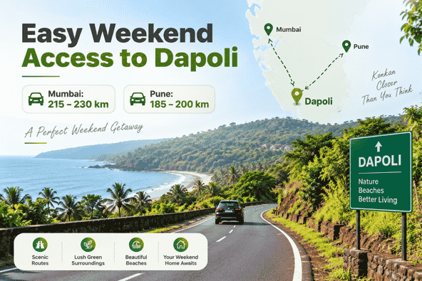 How Far Is Dapoli from Mumbai and Pune